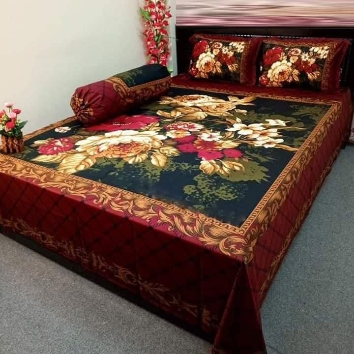 Royal Garden Floral Cotton Bedsheet Set | Premium Collection