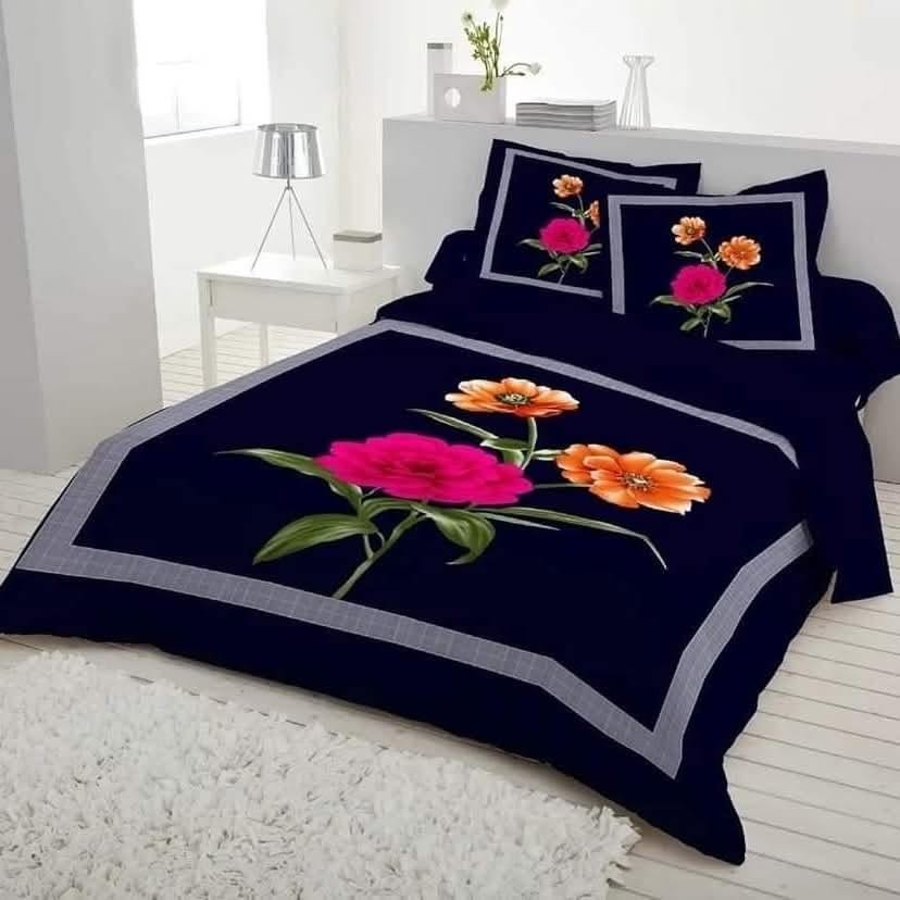Luxury King Size Floral Design Bedsheet